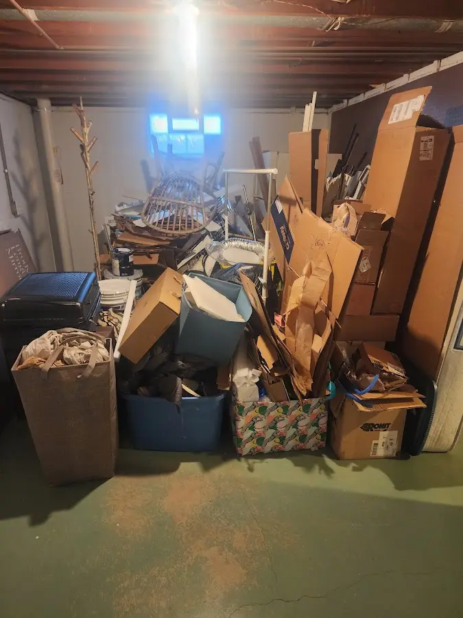 Roll-off dumpster container at job site for 20 Yard Dumpster Rental in Lower Towamensing